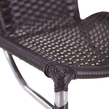 Imagem de Banqueta Alumínio Fortaleza Alta Para Balcão Cozinha Bar Trama Original Tabaco