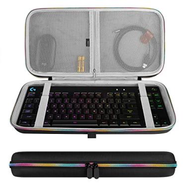 Imagem de GEEKRIA Capa Para Teclado Tenkeyless Tkl, Bolsa De Viagem Rígida Mecânico Gamer 87 Teclas, Compatível Com Logitech G Pro, Razer Huntsman Tournament Edition (Rgb)