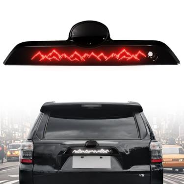 Imagem de Luzes traseiras de porta-malas traseiras de LED para Toyota 4Runner 2010-2023 Conjunto de lâmpada de freio de freio de licença traseira, Play&Plug (placa de licença tipo círculo)