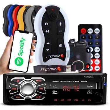 Imagem de Aparelho De Som Carro Radio Automotivo Bluetooth Pendrive Sd Rádio - F