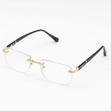 Imagem de Armação Óculos Receituário Grau Masculino Metal Balgriff  Rafa Óculos 
