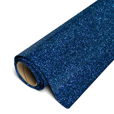 Imagem de Siser Glitter HTV rolo de 30,48 cm x 1,52 m (safira) ferro em vinil de transferência de calor