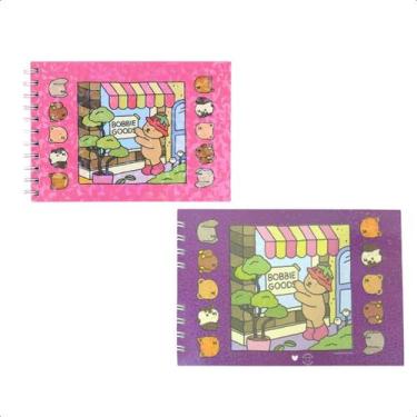 Imagem de Kit com 2 Livro de Colorir Caderno Bobbie Goods Capa Dura Holográfica 
