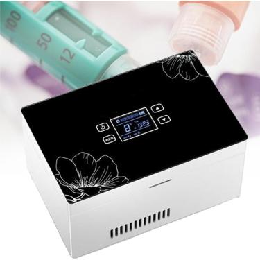Imagem de Refrigerador De Insulina Portátil, Mini Refrigerador De Medicina Portátil, Refrigerador De Medicina Elétrica, Refrigerador De Insulina Para Carro, Viagem, Uso Doméstico, Twobatteries