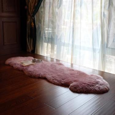 Imagem de RZLWOOL Tapete de pele de carneiro - Tapete de cordeiro natural sedoso macio da Nova Zelândia Versátil como almofada de sofá fofa, pele de carneiro para quarto, sala de estar, quartos de crianças. (5