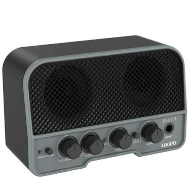 Imagem de Amplificador de guitarra LEKATO Mini recarregável 5W com Bluetooth pre