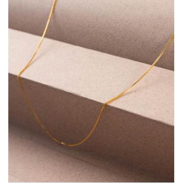 Imagem de Colar Corrente Veneziana 0,8mm Banhada Ouro 18K com Verniz - BIJU