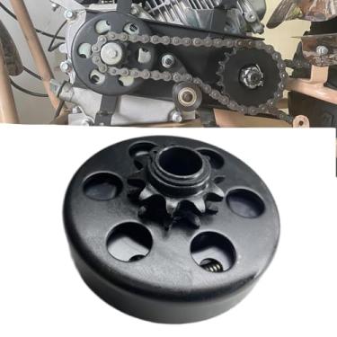 Imagem de QYMOTO Embreagem centrífuga de furo de 10 dentes 3/10.2 cm 10T para corrente nº 40/41/420 para embreagem centrífuga Predator 212, até 6,5 HP Go Kart Mini bike Coleman BT200X Baja MB165 MB200