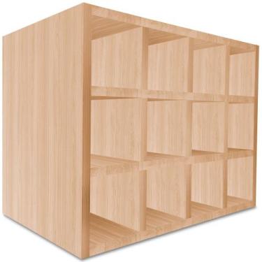 Imagem de Adega MDF Suporte Nicho De 12 Garrafas Vinho De Parede - Genus Móveis