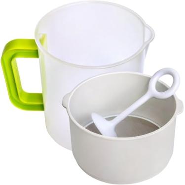 Imagem de Filtro de leite de nozes e iogurte grego - Filtro de aco inoxidavel - Filtro de leite de soja - Prensa de leite de amendoa - Fabricante de leite de nozes reutilizaveis - Fabricante de iogurte grego