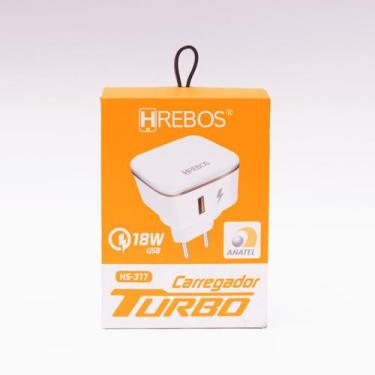 Imagem de Fonte Carregador Turbo 18W USB Herbos - Hrebos, Rosa