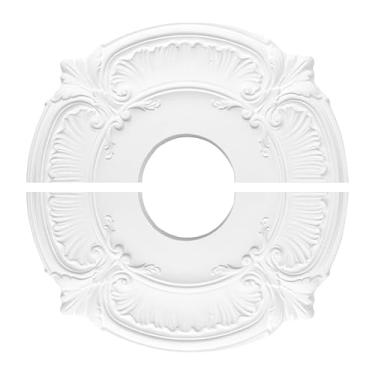 Imagem de Medalhão de Teto Divisível - Cobertura Dividida Para Luminária De Teto - Abajur Elegante Com Guarnição PU Autocolante Para Quarto Sala Biblioteca Restaurante