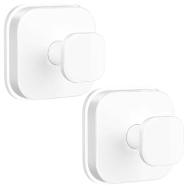 Imagem de Ganchos de ventosa para chuveiro, ganchos de chuveiro resistentes para parede de banheiro, janelas de vidro, portas lisas para pendurar toalhas, roupões, casaco, gancho reutilizável para grinaldas de