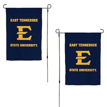Imagem de Desert Cactus Bandeira de jardim East Tennessee State University ETSU – Faixa Tennessee Buccaneers de 48 x 30 cm, para exibição ao ar livre e eventos (Design B)