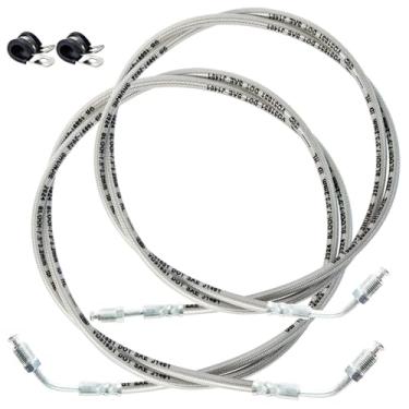 Imagem de Vanlison Linhas de mangueira de freio dianteiras esquerda e direita compatíveis com Polaris Sportsman Magnum Trail Boss Blazer Xplorer Xpress Scrambler Xpediti-on Big Boss Worker 250 300 350 400 500