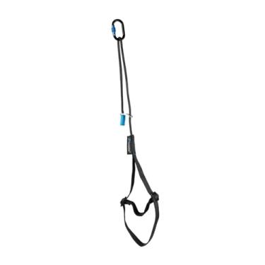 Imagem de YIJU Escalada Ascender Foot Loop Corda Ascensão Caminhadas Equipamento Ao Ar Livre Ajustável com Mosquetão para Espeleologia Escalada em, Mosquetão Preto