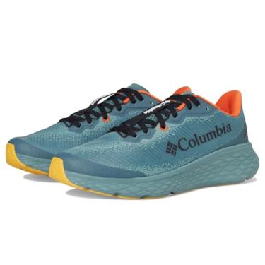 Imagem de Columbia Tênis de corrida masculino Konos Featherweight, Metal/laranja picante, 8.5 Wide