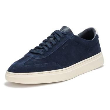 Imagem de BOSS Tênis feminino de camurça Kieran Cupsole, Azul marinho, 37