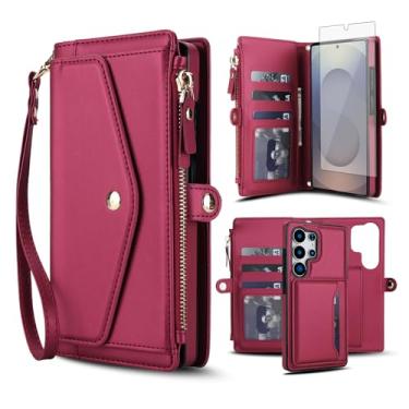 Imagem de Asuwish Capa de telefone para Samsung Galaxy S25 Ultra 5G capa carteira compatível com Magsafe RFID protetor de tela transversal alça alça flip suporte cartão slot celular S25Ultra 25S S 25 25Ultra