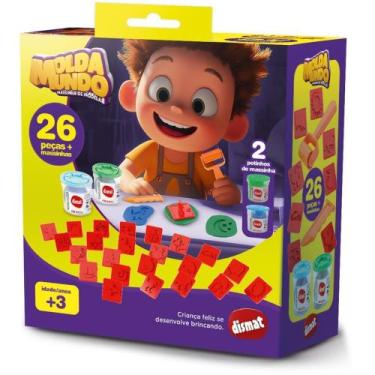 Imagem de Massa para Modelar Criativa Massinha e Carimbo Molda Mundo - Dismat