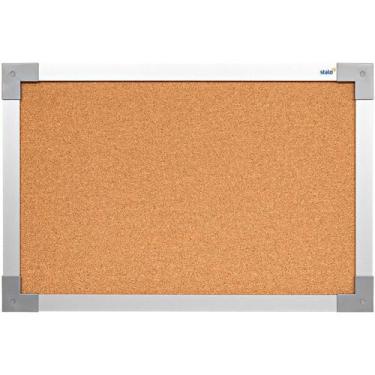 Imagem de Quadro de Aviso 120X90CM Moldura Alumínio MDF com Cortiça Aparente - S