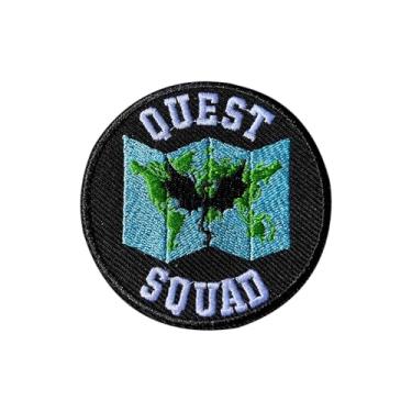 Imagem de AKIKOPATCH Adesivos de ferro do esquadrão da missão do mapa da terra, tamanho 7,6 cm Fantasy Fourth Wing Patch para roupas, mochilas, chapéus, jeans, bolsas, remendos bordados, adesivos de tecido