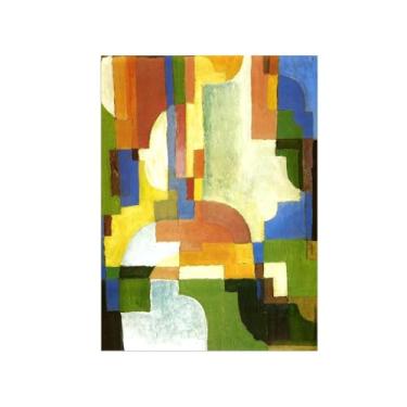 Imagem de Pinturas Famosas em Tela-Quadros Decorativos-Colored Forms I-Pôster e Impressões para Sala de Estar e Casa 50x70cm20x27in Sem Moldura