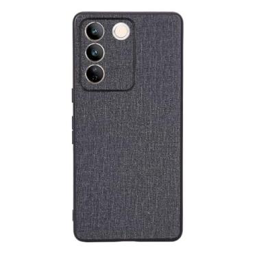 Imagem de Capas Compatível com VIVO S16e,Design de padrão de tela,Pproteção completa de 360°,Pplástico macio,Proteção contra queda-Black