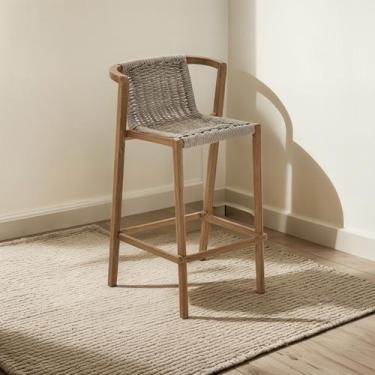 Imagem de Banqueta Alta Aluminio 95Cm Amadeirado Gaia Naterial