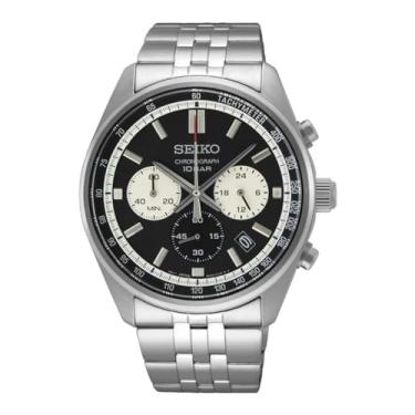 Imagem de Seiko Relógio masculino com cronógrafo SSB429P1, prata, Prata, pulseira