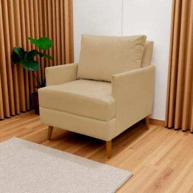 Imagem de Poltrona Decorativa Para Sala Recepção Consultório Escritório Serena S