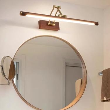 Imagem de Luz de parede LED para espelho de banheiro 180° lâmpadas de parede giratórias ajustáveis para moldura de quadro, arandelas de parede internas de metal moderno para barbear maquiagem sala de estar