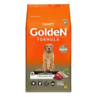 Imagem de Ração Golden Fórmula Cães Adultos sabor Carne e Arroz 15 Kg, 3006-062