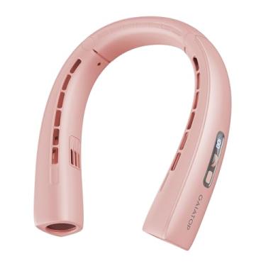 Imagem de Gaiatop Ventilador de pescoço portátil, fluxo de ar turbo de resfriamento surround de 360°, velocidades de 0 a 100, duração de até 12,5H, ventiladores pessoais recarregáveis para uso ao ar livre