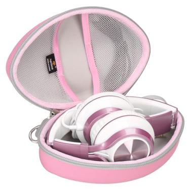 Imagem de Aproca Capa de fone de ouvido compatível com AILIHEN MS300 / Artix CL750 / AILIHEN C8 Fones de ouvido sobre-auriculares, bolsa de fone de ouvido portátil - rosa