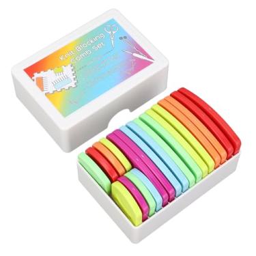 Imagem de Bloqueador de tricô kit de bloqueio de crochê Kit de aço inoxidável e ferramenta de bloco de tricô de plástico para alongamento uniforme e modelagem profissional de blusas de lã