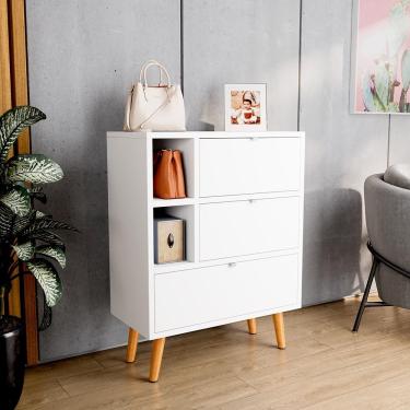 Imagem de Sapateira Organizadora Classic - Mdp 2 Portas Basculantes E Gaveta Branco - J3 Móveis