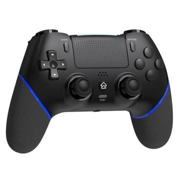 Imagem de Wireless Controller with Hall Joystick for PS4,Pro,Slim - Wireless Controller with Built-in Speakers/Precise Joysticks/Turbo/Advanced Buttons Programming, and 1000mAh Rechargeable Battery (Black Blue)