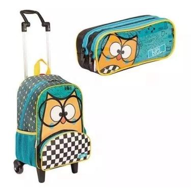 Imagem de Kit Mochila Rodinha Biel M Sestini 19y Corujinha Estojo 2019