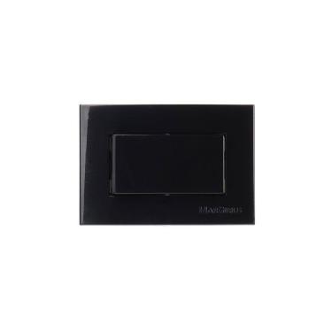 Imagem de Placa para Móveis 65x45 com Interruptor Simples MarGirius Sleek 10A Preto Ebony