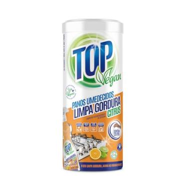 Imagem de TOP VEGAN Panos Umedecidos Limpa Gordura pote x 35 un