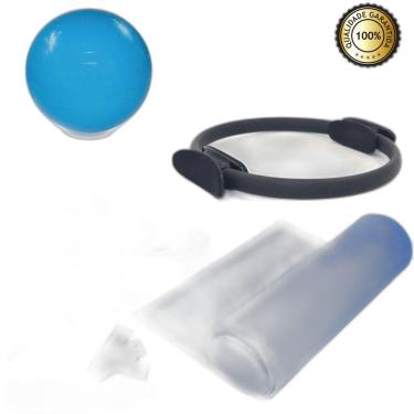 Imagem de Kit Yoga Pilates Funcional Com 6 Itens Bola Thera Band Anel
