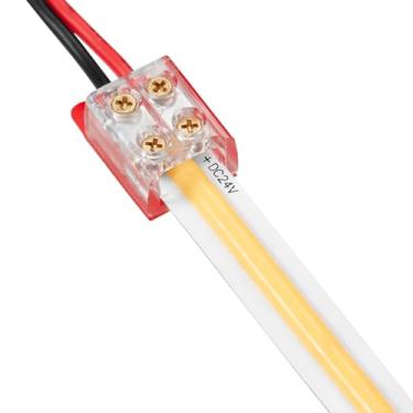 Imagem de Threetwofour Conector de fita de luz LED de cor única conectores de fita de LED rápidos 10 mm 2 pinos conector de LED fita para fita conector de fio Terno para fita de luz interna de 10 mm/0,39
