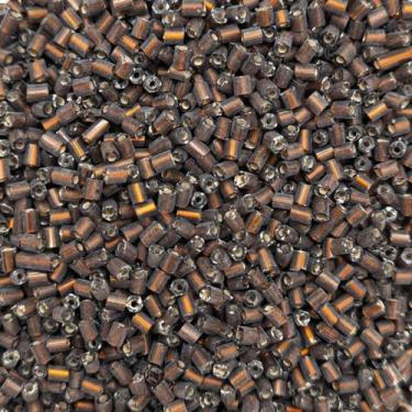 Imagem de Miçanga Passante Vidrilho Tubo Marrom Irisado 2mm 8000pçs 100g - Macal