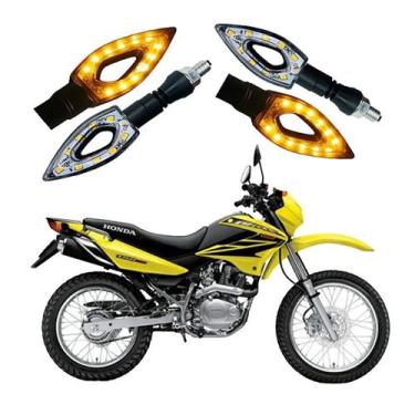 Imagem de Kit 4 Setas Esportivas de Led P01 Modelo Flecha vazado para Moto Honda