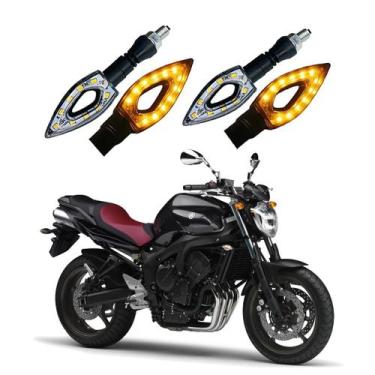 Imagem de Kit 4 Setas Esportivas de Led P01 Modelo Flecha vazado para Moto FAZER