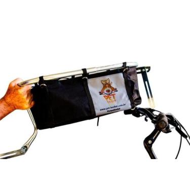 Imagem de Cesto Para Cães Em Bicicleta, Pintado, Engate Rápido, Preto - Pet-Bask