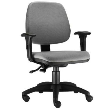 Imagem de Cadeira Giratória Job Executiva Ergonomica Escritório Suede Cinza - Ly