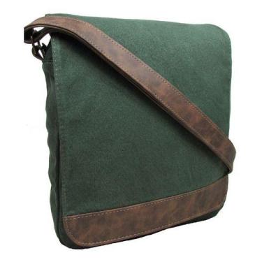 Imagem de Bolsa Carteiro Pasta Transversal Tiracolo Masculino Feminino em Lona  