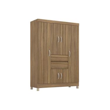 Imagem de Guarda Roupa 6 Portas e 2 Gavetas Ecom II Amêndola Touch - Demóbile